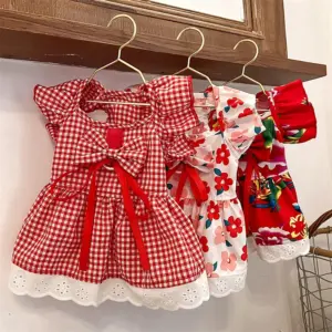 vestido floral para cães médios