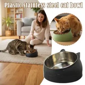 tigela inclinada para gatos e cães