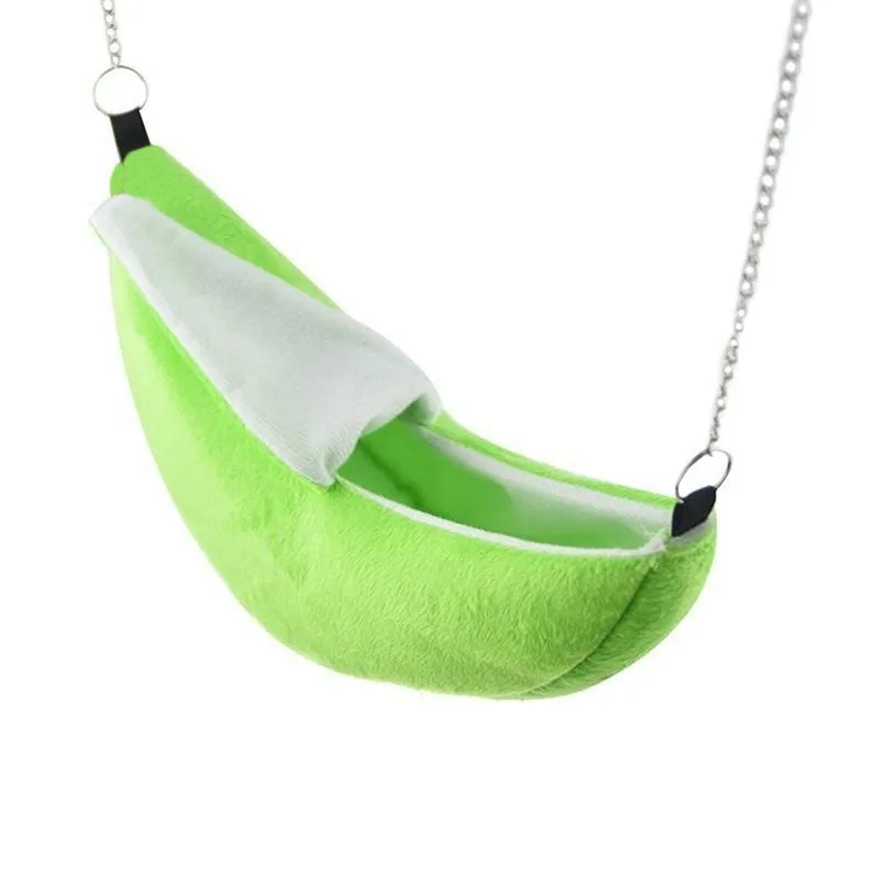 Cama de Banana para Hamster e Pets Pequenos de Pelúcia Amarela 20x6,5cm - Imagem 4