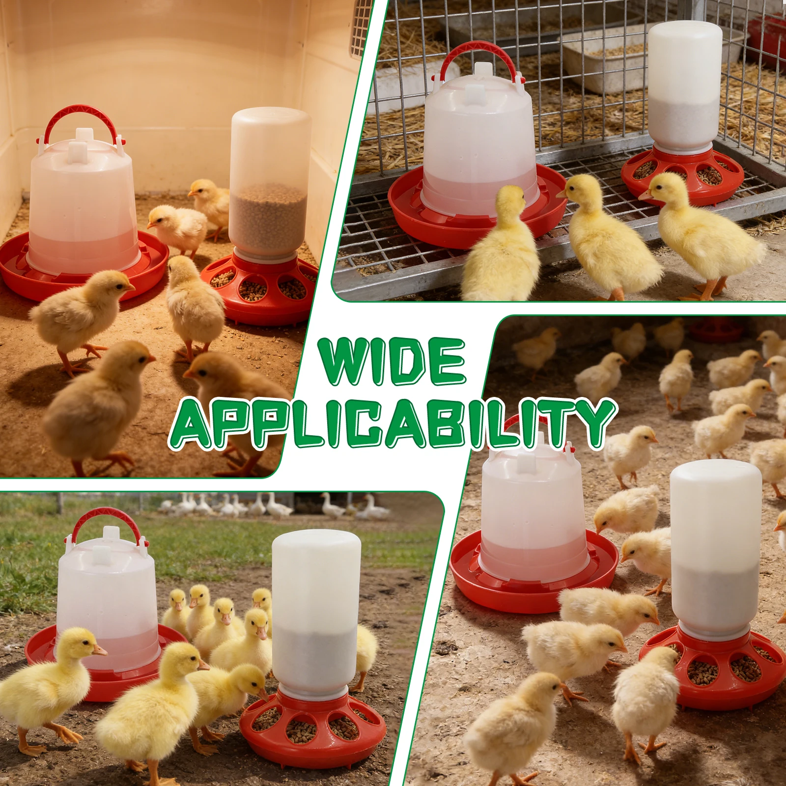 Bebedouro e Comedouro Automático para Aves 1L/1kg para Galinhas - Imagem 2