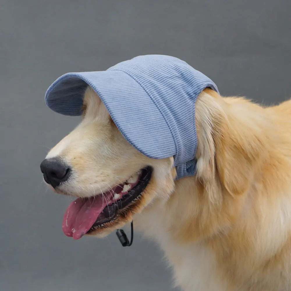 Boné para Cães de Veludo Cotelê com Furos para Orelhas Ajustável - Imagem 4
