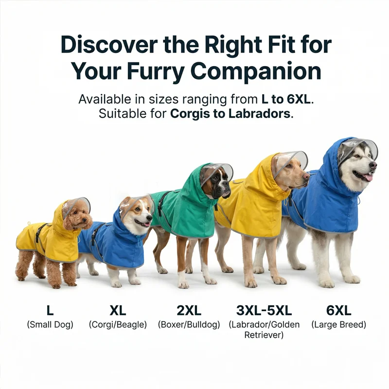 Capa de Chuva para Cães Refletiva com Capuz e À Prova de Vento - Imagem 2