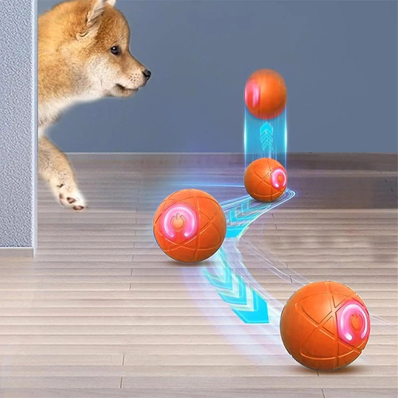 Brinquedo de Bola Interativa para Cães Recarregável USB com LED - Imagem 4