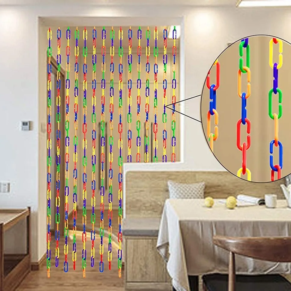 Corrente de Elos Plásticos para Pássaros DIY Colorida e Flexível - Imagem 4
