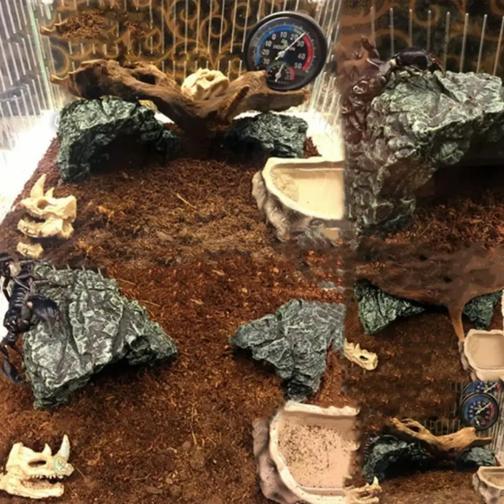 Caverna para Répteis e Aquário de Resina Durável - Esconderijo Decorativo - Imagem 2