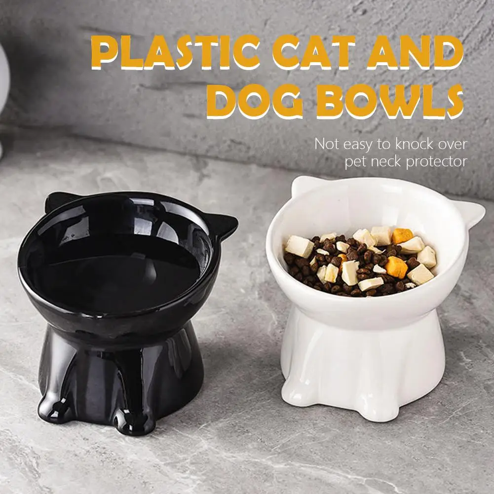 Tigela Elevada para Gatos de Plástico com Base Antiderrapante - Imagem 3