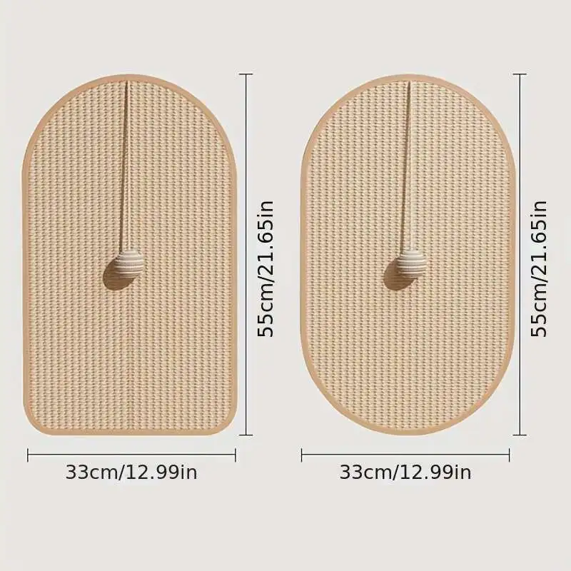 Almofada de Sisal para Gatos com Adesivo de Parede BRANCO - Image 4