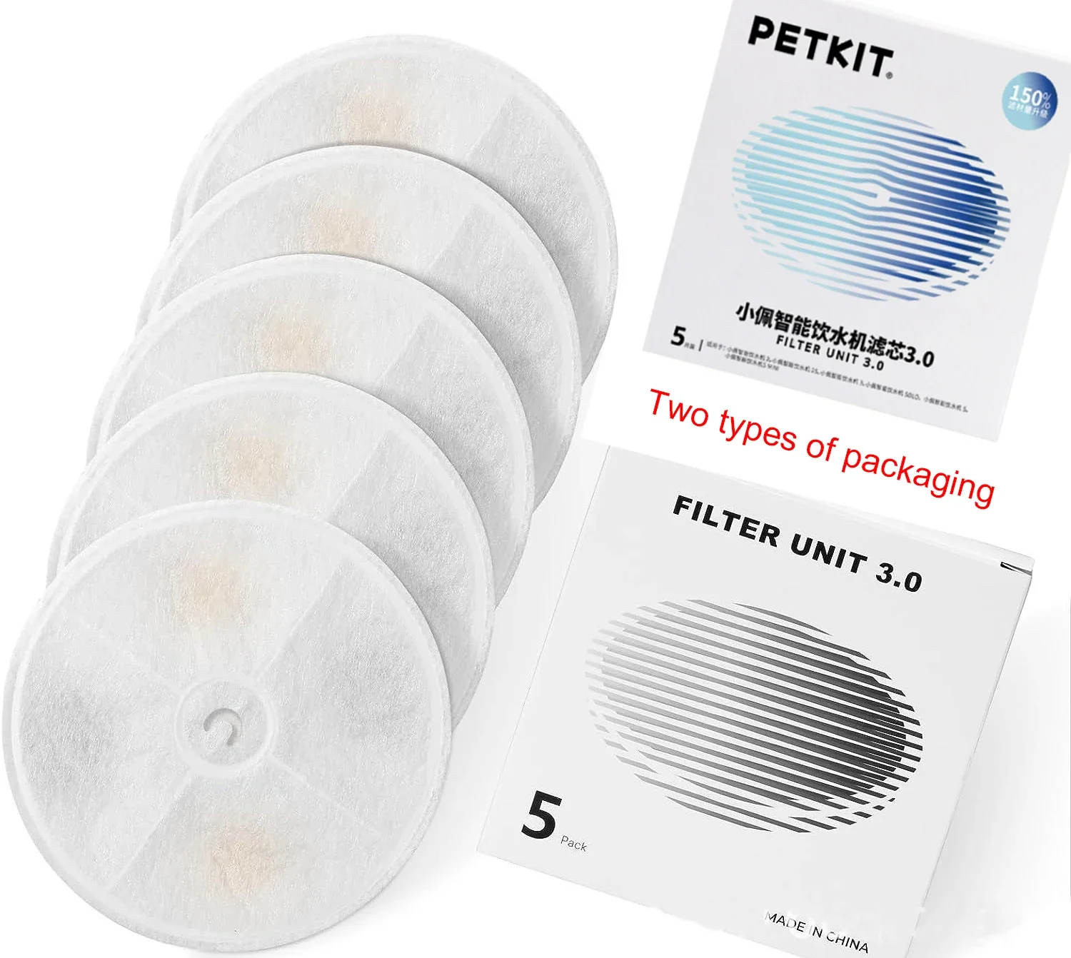 Filtro para Fonte de Água Petkit para Cães e Gatos, 5 Peças - Imagem 2