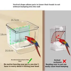 comedouro automático para pássaros transparente