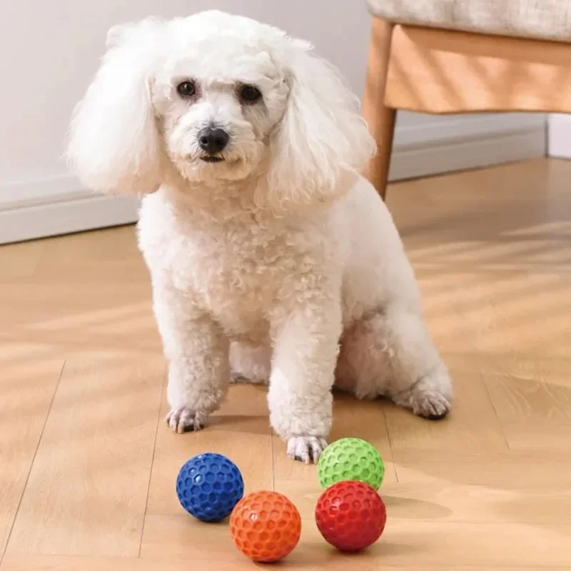 Bola de Borracha Natural para Cães com Textura para Mastigar - Imagem 2