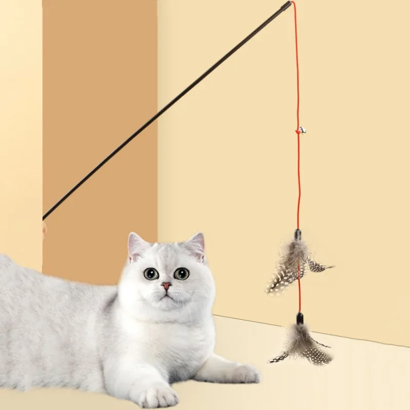 Brinquedo de Pena para Gatos Interativo com Sino - Imagem 2