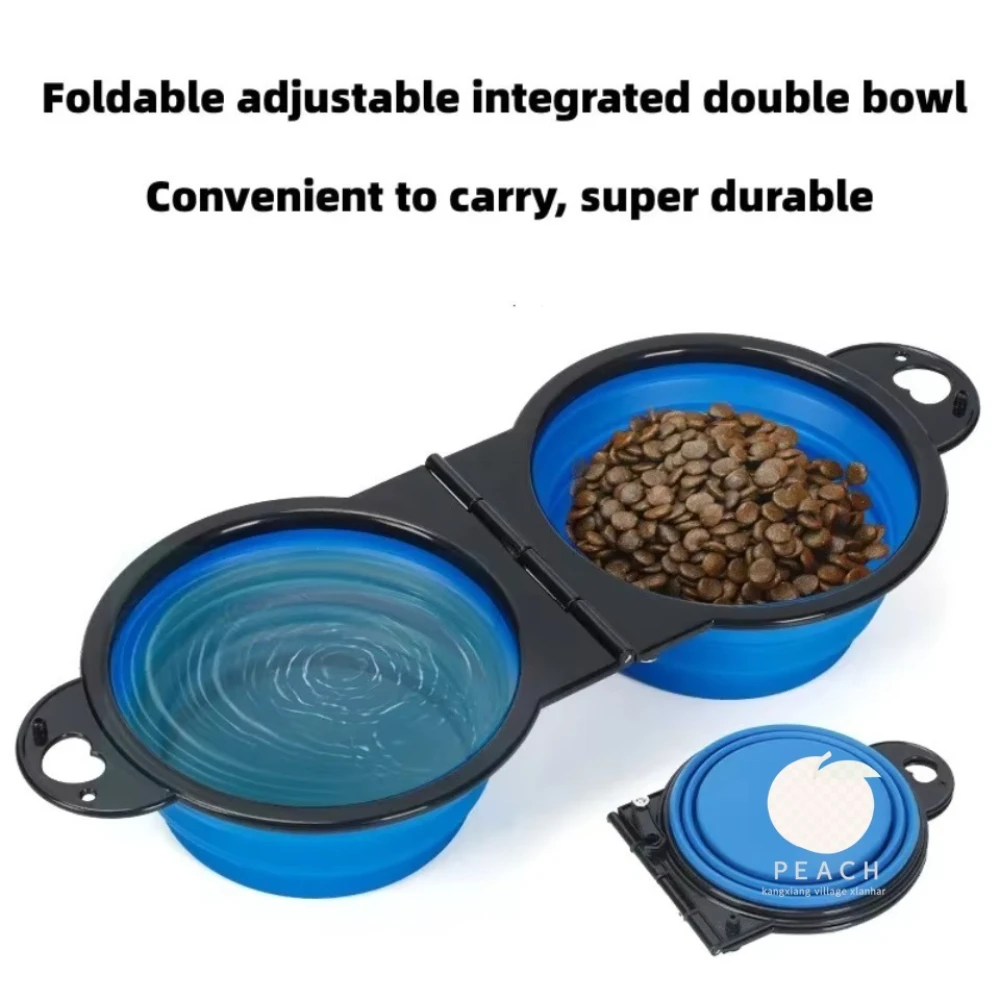 Tigela Dupla para Cães e Gatos Dobrável para Viagem - Imagem 4