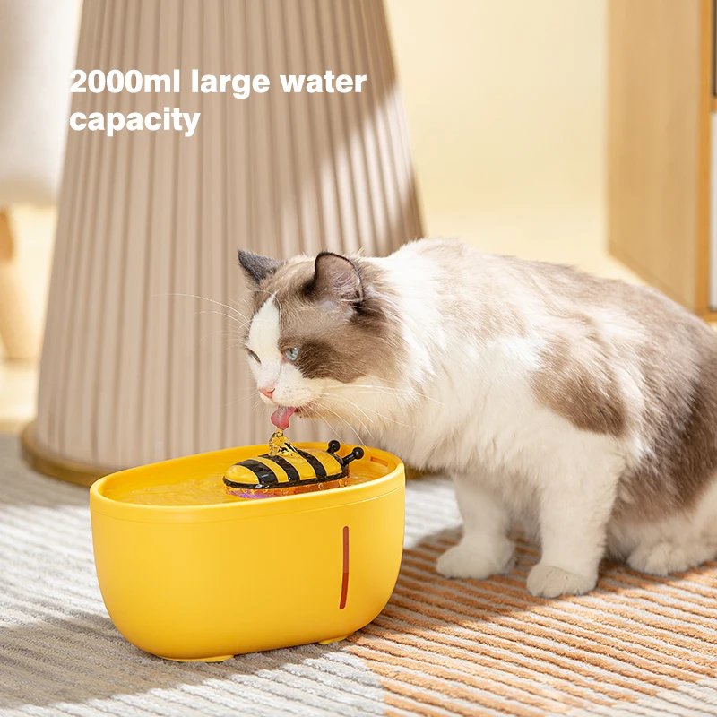 fonte automática de água para gatos