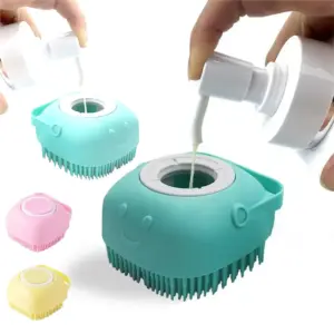 escova de banho de silicone para cães e gatos