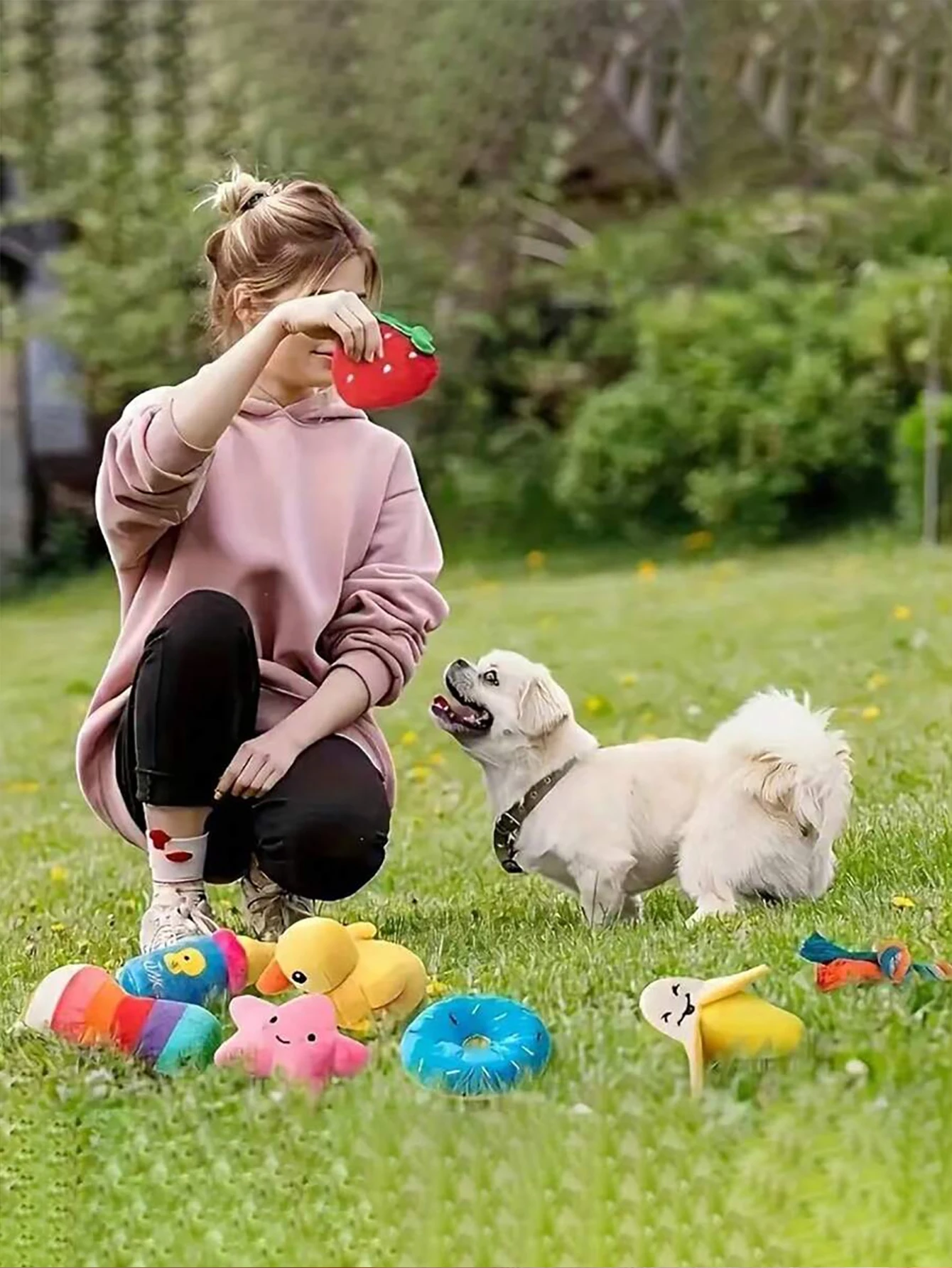 Conjunto de Brinquedos para Cães Pequenos com Som e Cabo de Guerra - Imagem 3