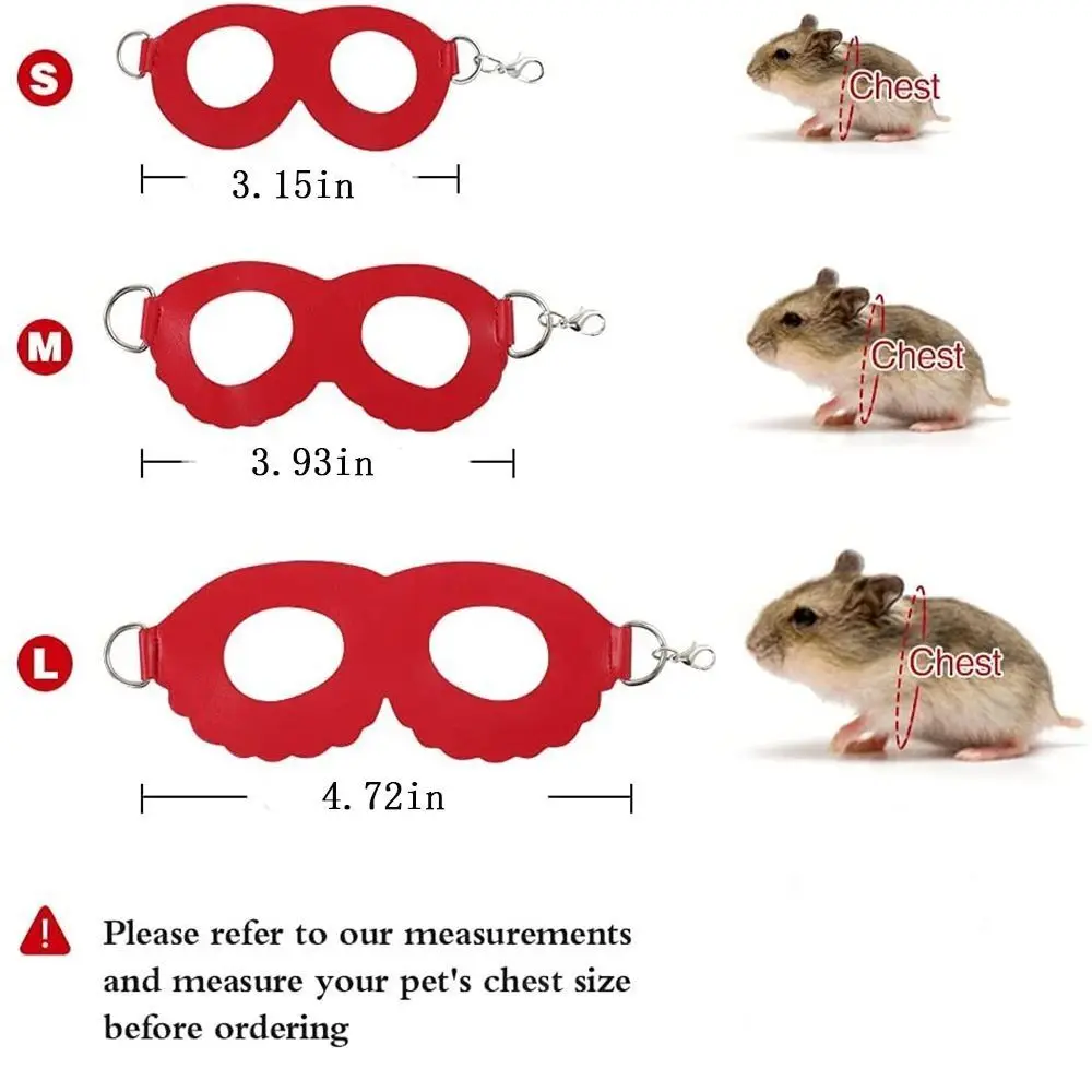 Coleira Peitoral para Hamster e Roedores de Couro PU Ajustável - Imagem 6