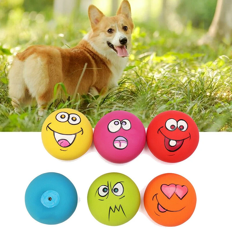 Bola de Borracha para Cães com Som e Rosto 3,25x5,25x3,25cm - Image 2