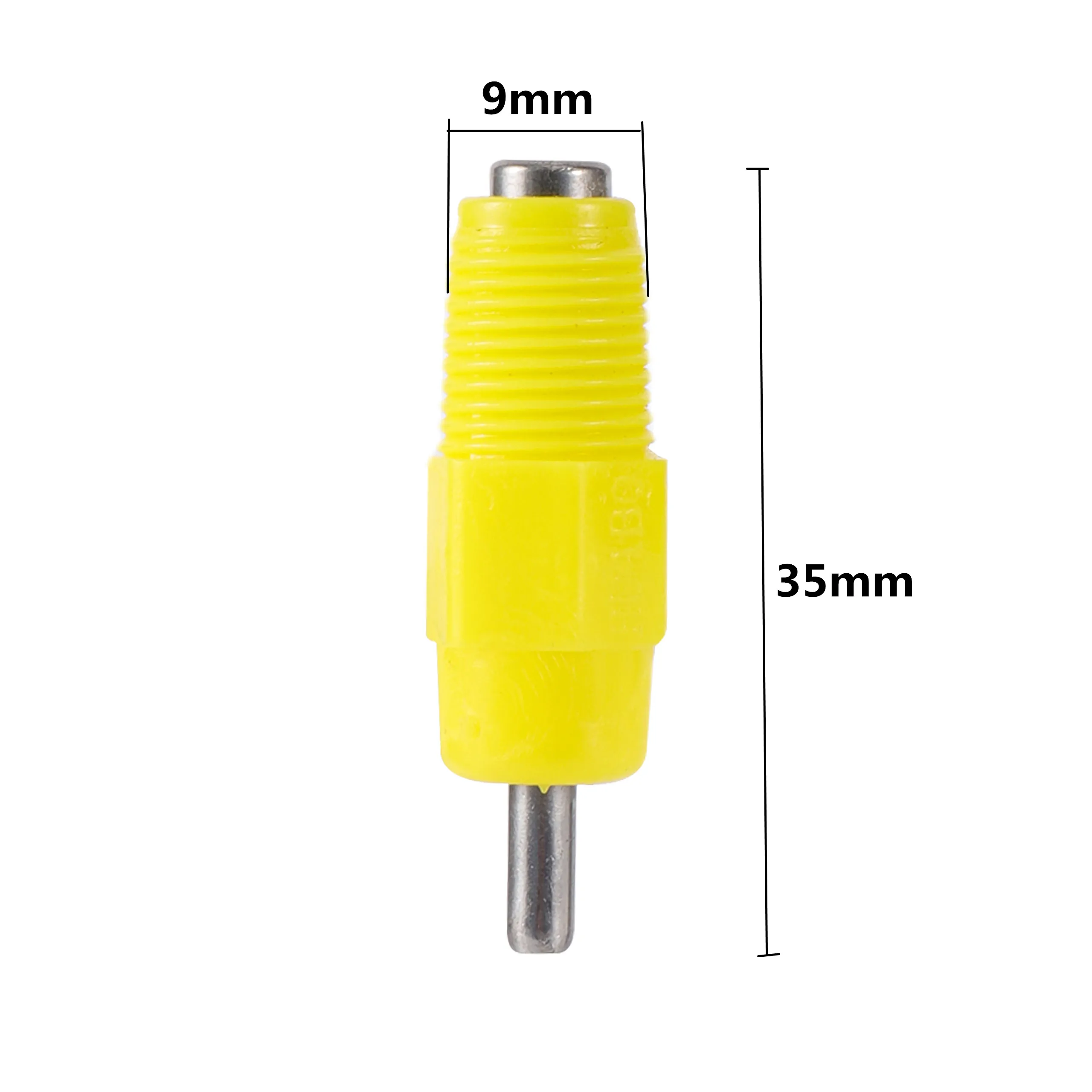 Bebedouro Niple para Aves 9mm Plástico e Inox Amarelo e Vermelho - Imagem 2