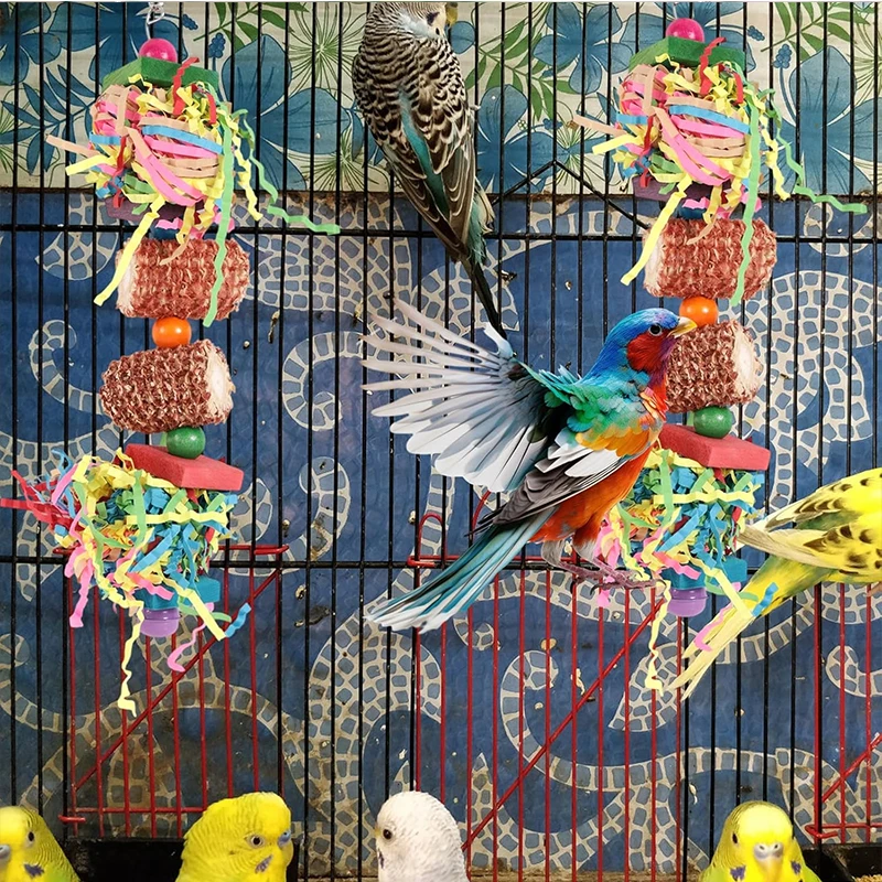 Brinquedo para Pássaros Kit com Sino e Gancho para Gaiola - Imagem 4