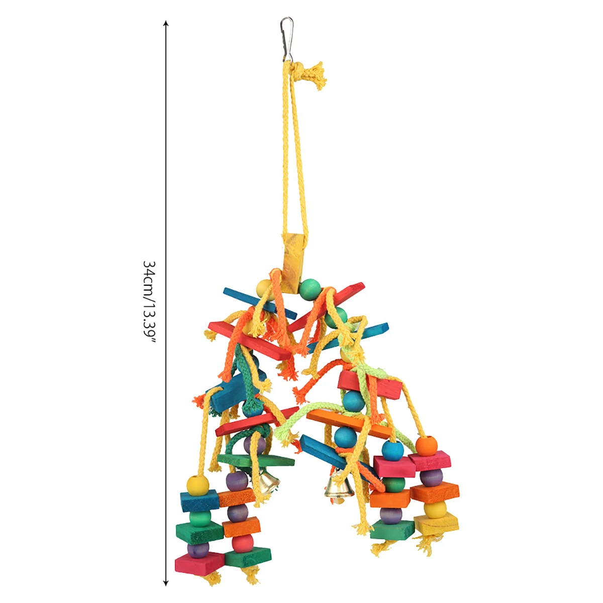 Brinquedo para Pássaros e Papagaios de Madeira Colorida com Gancho - Imagem 6
