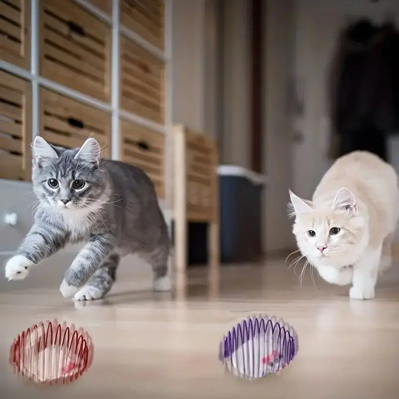 Brinquedo para Gatos Bolas com Ratos Enjaulados Interativo - Imagem 4