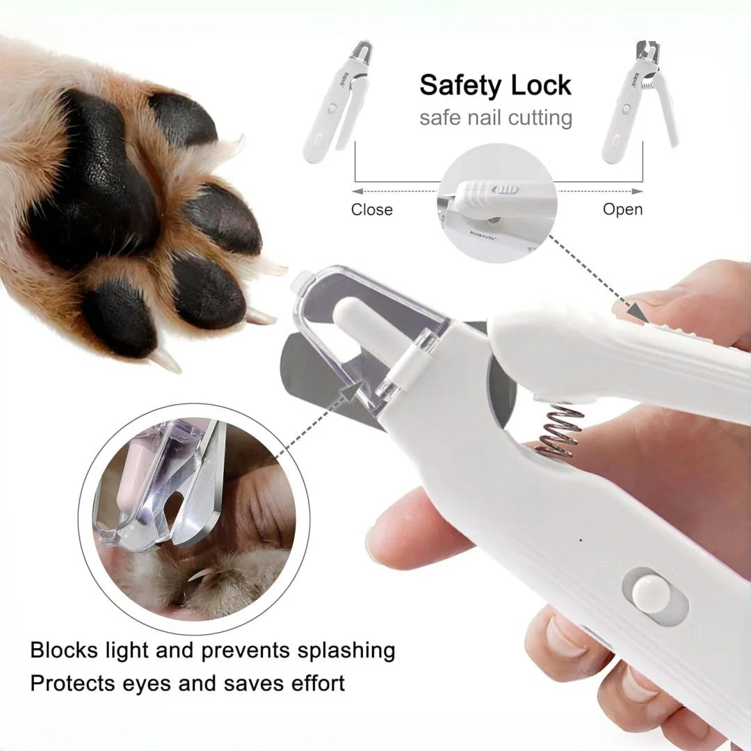 Cortador e Moedor de Unhas para Cães e Gatos com 2 LEDs e Motor Silencioso - Imagem 3
