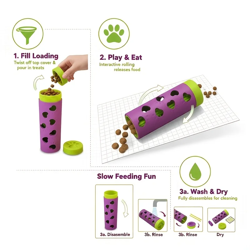 Comedouro Lento para Cães Interativo de Plástico Resistente a Mordidas - Imagem 2