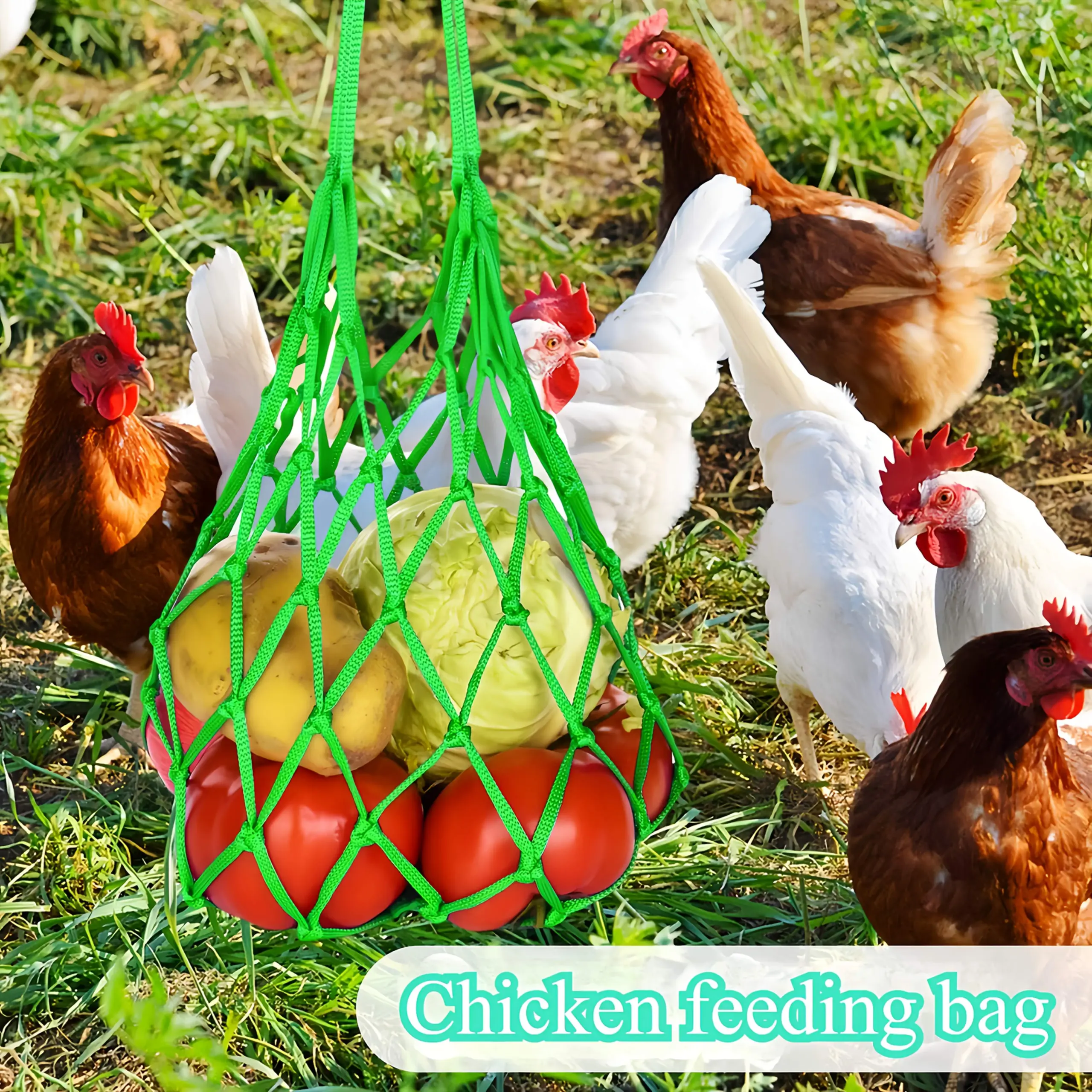 Rede de Alimentação para Aves 65 cm para Galinhas e Patos - Imagem 2