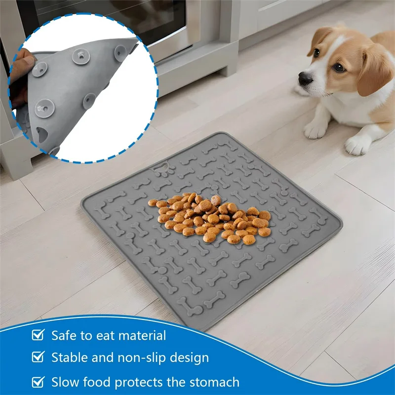 Tapete de Silicone para Pet com Textura Antiasfixia para Lamber - Imagem 6
