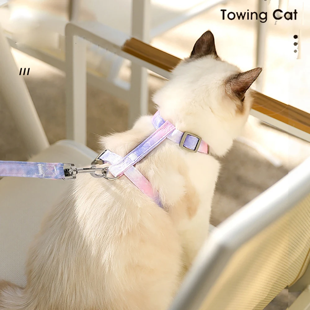 Coleira Peitoral para Gatos com Guia Tipo H Anti-Fuga Ajustável - Image 2