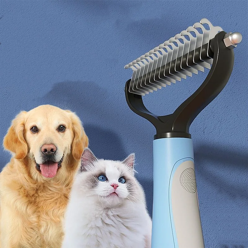 escova desembaraçadora para cães dupla face
