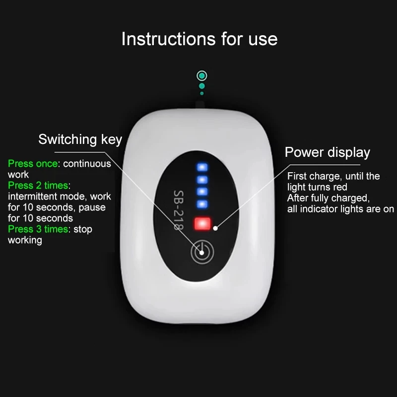 Bomba de Ar USB para Aquário Portátil 6000mAh Recarregável - Imagem 2