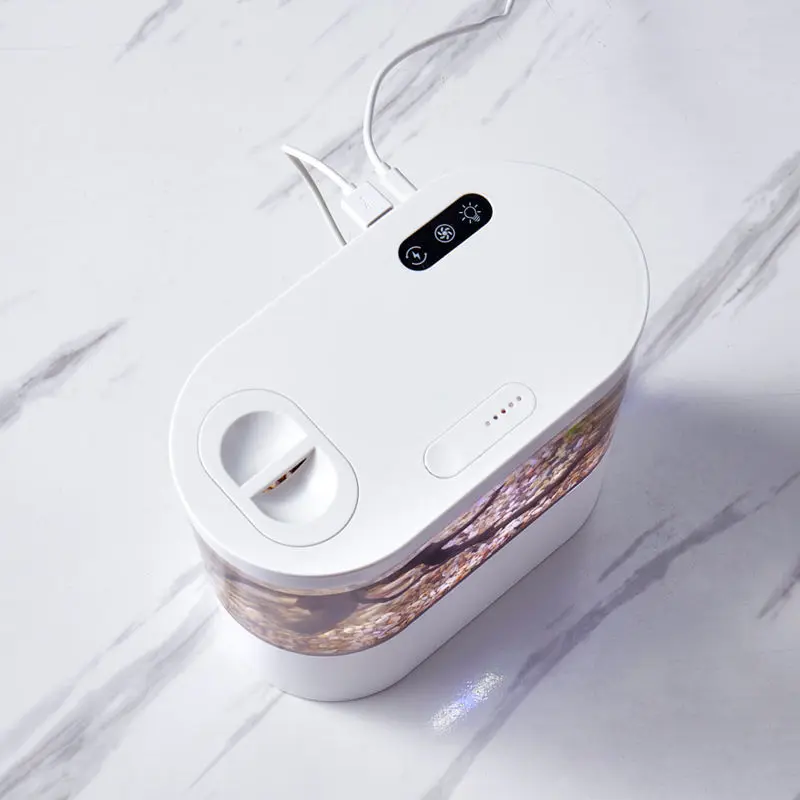 Aquário de Mesa USB para Peixes Dourados 1.8 L com Bomba e LED - Imagem 2