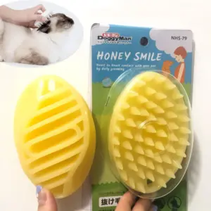 escova de massagem para cães e gatos de silicone