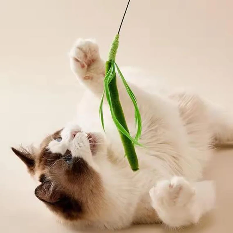 Brinquedo Varinha para Gatos Pluma e Arame Flexível - Image 3