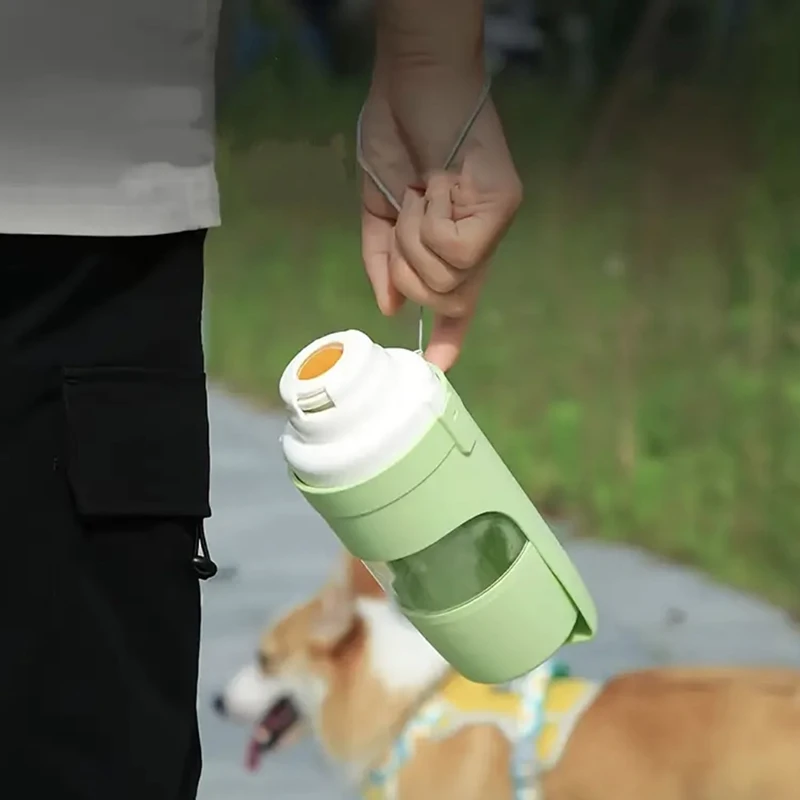 Garrafa de Viagem para Pets 2 em 1 com Recipiente de Comida Dobrável - Image 6