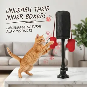 brinquedo de boxe para gatos com ventosa