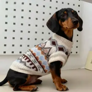 camisola para cães dachshund de malha