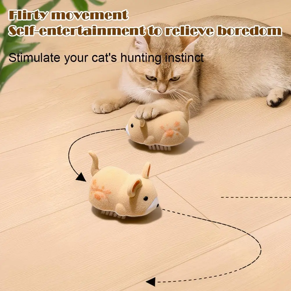 Brinquedo Elétrico para Gatos Rato Vibratório Automático Plástico - Imagem 4