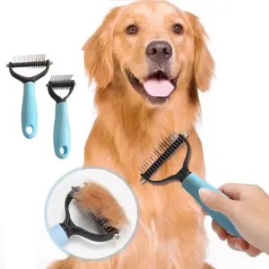 escova para cães e gatos com cortador de nós