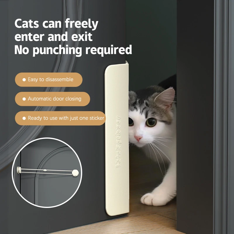 Abridor de Porta para Cães e Gatos com Fechamento Automático - Imagem 2