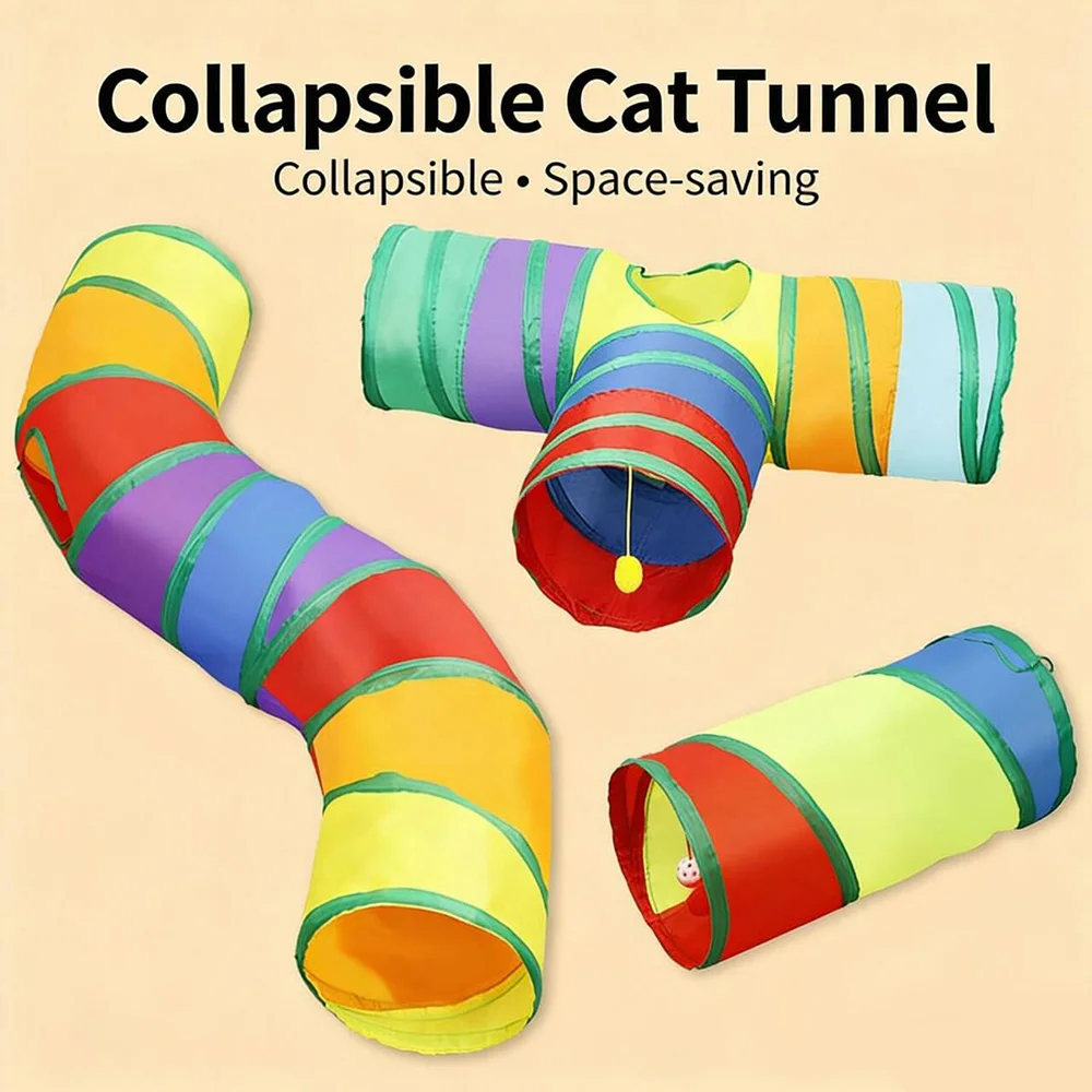 Túnel para Gatos e Cães Colapsável para Brincadeira - Imagem 4