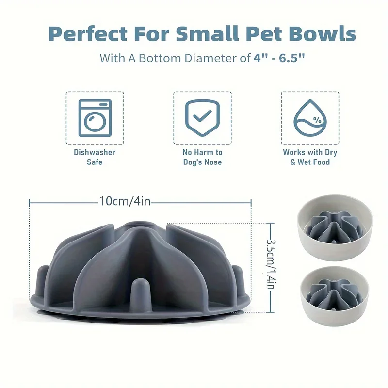 Tigela de Alimentação Lenta para Cães com Inserção de Silicone - Image 2
