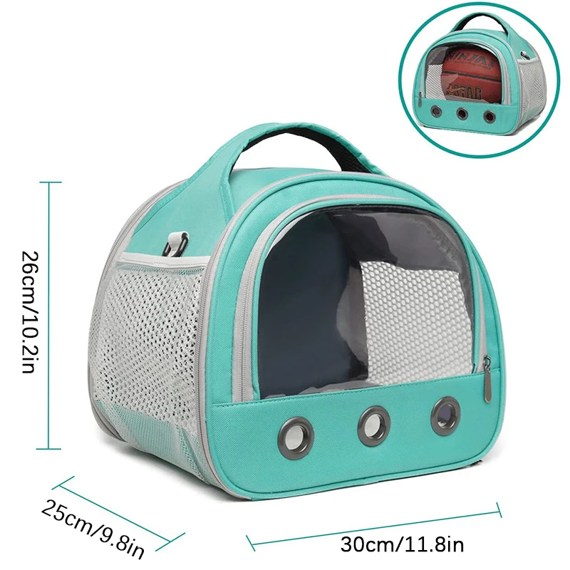 Saco de Transporte para Pet Malha Respirável com Janela Bolha Transparente - Imagem 4