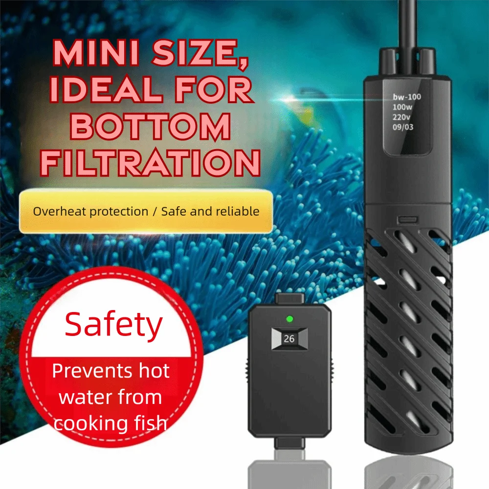 Aquecedor Submersível para Aquário 30W-100W com Controle de Temperatura - Imagem 3