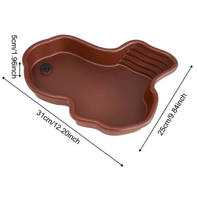 Prato para Tartaruga e Répteis com Rampa e Terraço 5 cm - Imagem 6