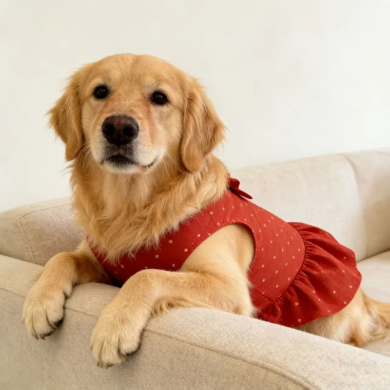 Vestido de Verão para Cães Grandes Golden Retriever e Labrador - Imagem 4