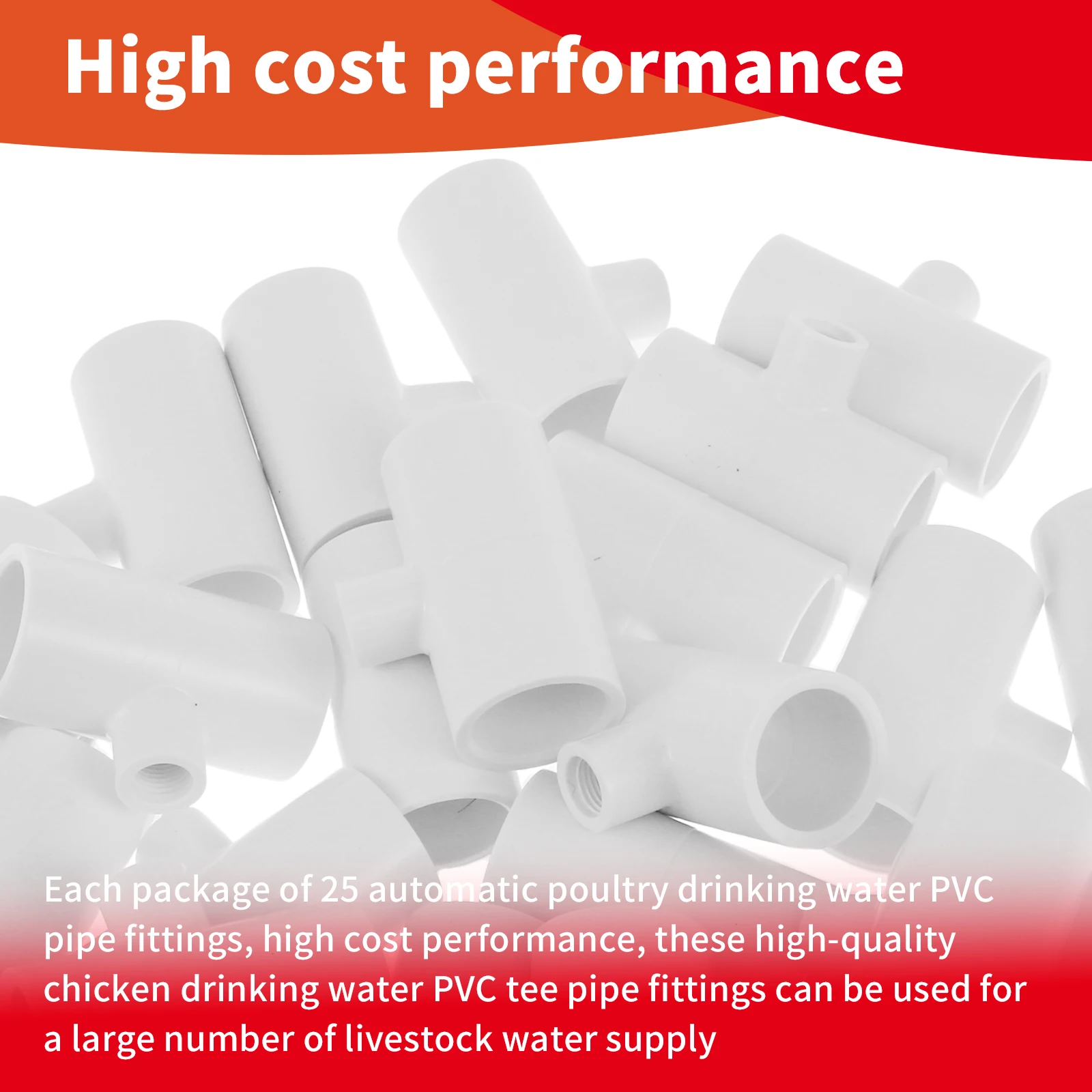 Bebedouro Automático para Aves PVC com 25 Conexões Tee - Imagem 4