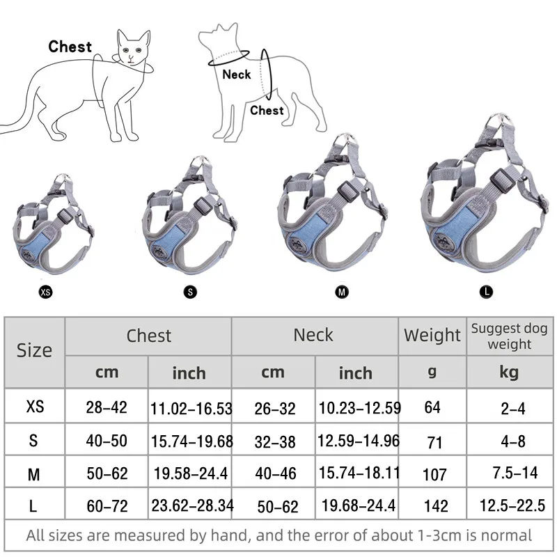 Colete Peitoral Ajustável para Cães com Faixa Refletiva - Imagem 3