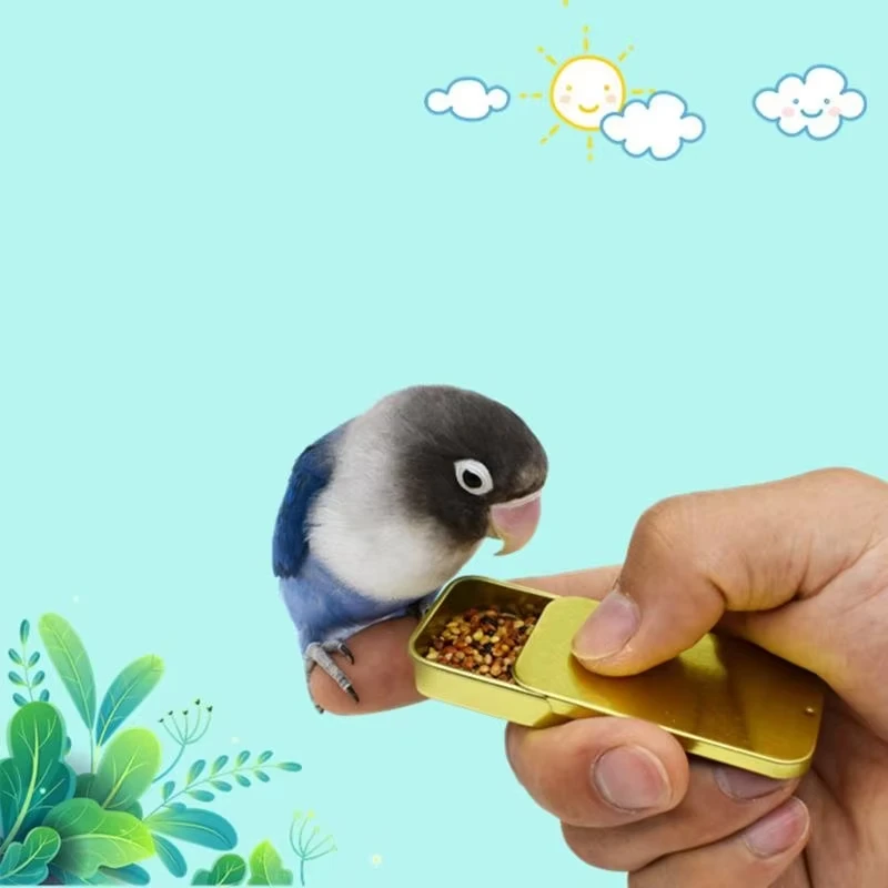 Jarra de Comida para Pássaros Portátil para Treinamento - Imagem 2